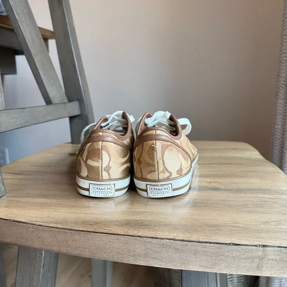 Coach Tan and White Sneakers - Picture 5 of 5